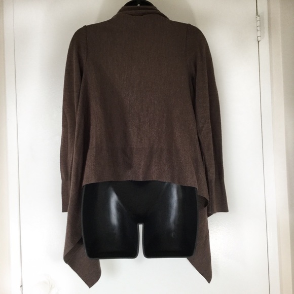 H&M Dark Brown Open Up Long Sleeve Cardigan s XS/S - Picture 2 of 6